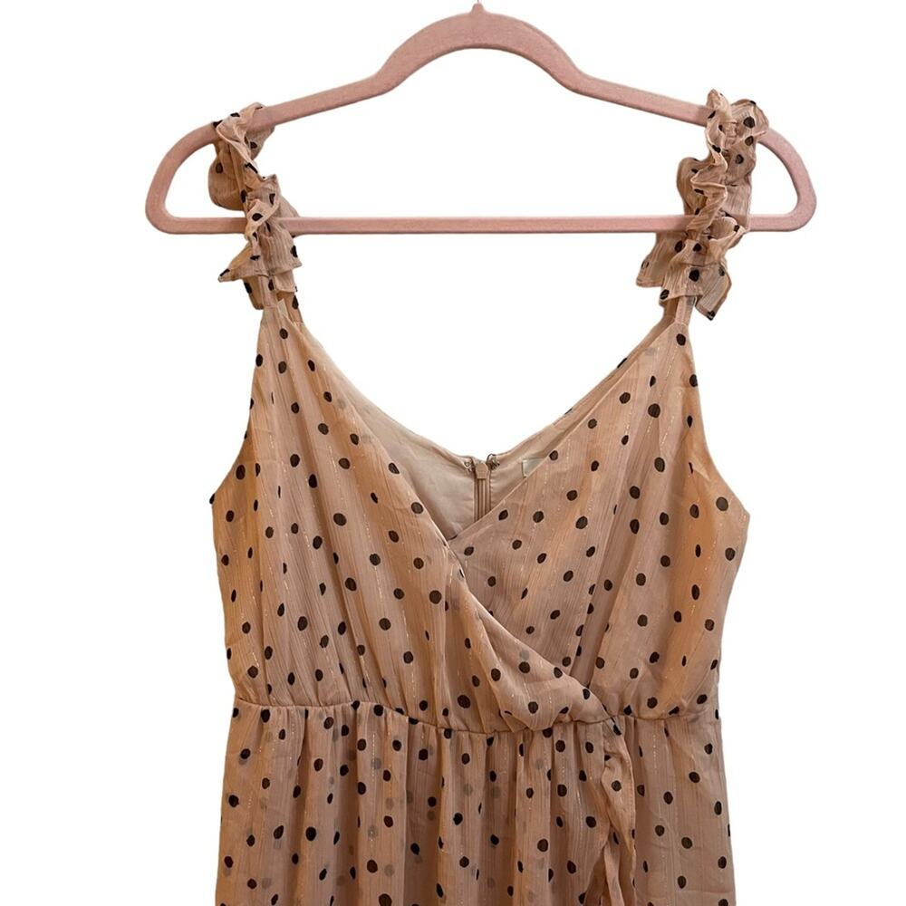 Madewell Ruffle Strap Wrap Inkspot Dots Dress - Picture 5 of 9